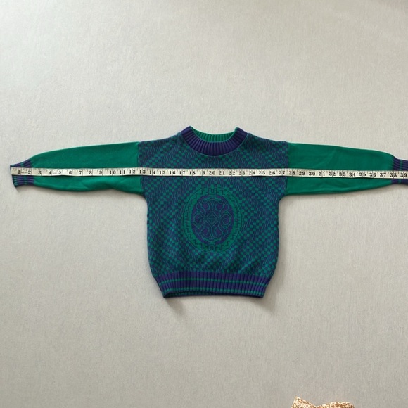 Sears Kids Vintage Green & Purple Sweater (5) - Picture 6 of 6
